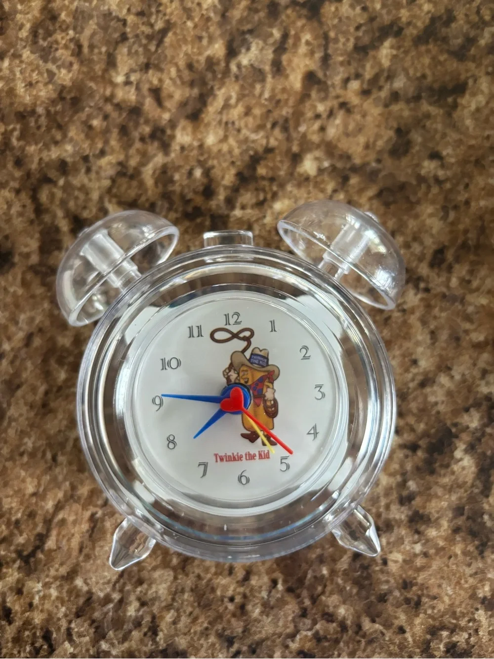 Clear Hostess Twinkie the Kid Novelty Alarm Clock- Vintage new in box